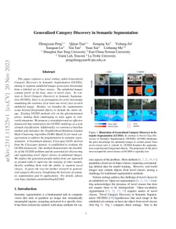 Generalized Category Discovery in Semantic Segmentation