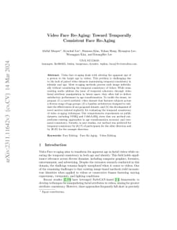Video Face Re-Aging: Toward Temporally Consistent Face Re-Aging