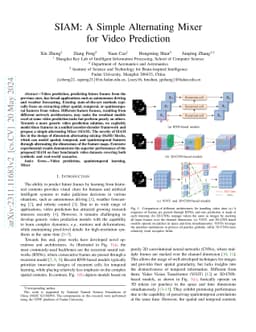 SIAM: A Simple Alternating Mixer for Video Prediction
