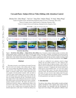 Cut-and-Paste: Subject-Driven Video Editing with Attention Control