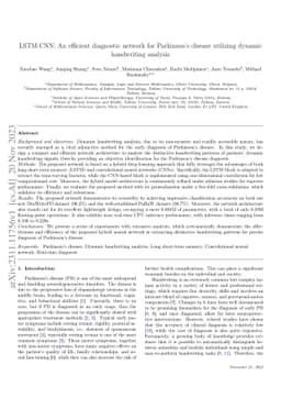 LSTM-CNN: An efficient diagnostic network for Parkinson's disease
  utilizing dynamic handwriting analysis