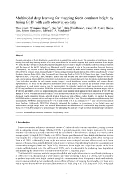 Multimodal deep learning for mapping forest dominant height by fusing
  GEDI with earth observation data
