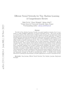 Efficient Neural Networks for Tiny Machine Learning: A Comprehensive
  Review
