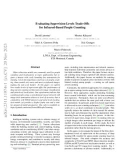 Evaluating Supervision Levels Trade-Offs for Infrared-Based People
  Counting