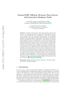 DatasetNeRF: Efficient 3D-aware Data Factory with Generative Radiance
  Fields