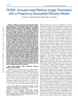 FDDM: Unsupervised Medical Image Translation with a Frequency-Decoupled
  Diffusion Model