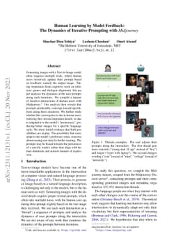 Human Learning by Model Feedback: The Dynamics of Iterative Prompting
  with Midjourney
