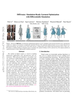 DiffAvatar: Simulation-Ready Garment Optimization with Differentiable
  Simulation