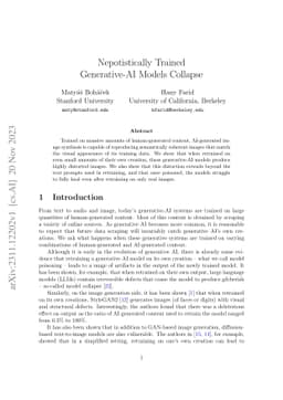 Nepotistically Trained Generative-AI Models Collapse