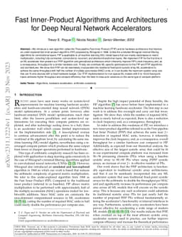 Fast Inner-Product Algorithms and Architectures for Deep Neural Network
  Accelerators