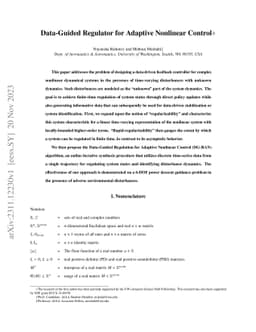 Data-Guided Regulator for Adaptive Nonlinear Control