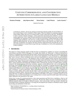 Unifying Corroborative and Contributive Attributions in Large Language
  Models
