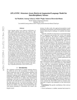 ATLANTIC: Structure-Aware Retrieval-Augmented Language Model for
  Interdisciplinary Science