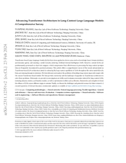 Advancing Transformer Architecture in Long-Context Large Language
  Models: A Comprehensive Survey