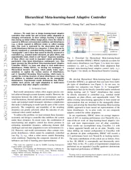 Hierarchical Meta-learning-based Adaptive Controller