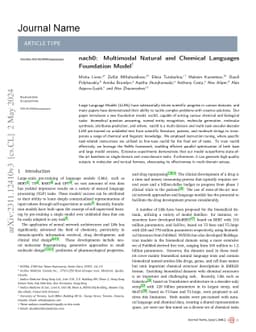 nach0: Multimodal Natural and Chemical Languages Foundation Model