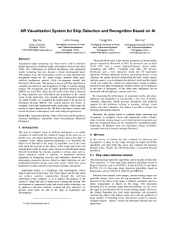 AR Visualization System for Ship Detection and Recognition Based on AI