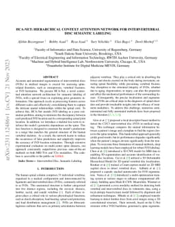 HCA-Net: Hierarchical Context Attention Network for Intervertebral Disc
  Semantic Labeling