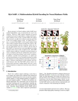 Hyb-NeRF: A Multiresolution Hybrid Encoding for Neural Radiance Fields