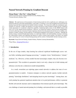 Neural Network Pruning by Gradient Descent