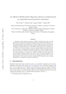 An efficient likelihood-free Bayesian inference method based on sequential neural posterior estimation