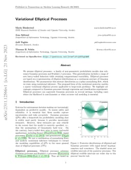 Variational Elliptical Processes