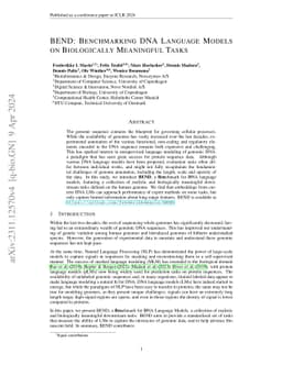 BEND: Benchmarking DNA Language Models on biologically meaningful tasks