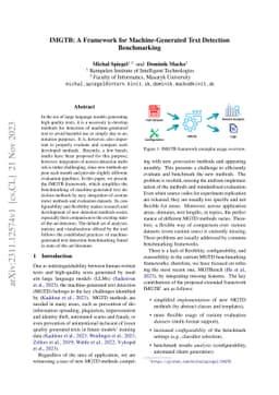 IMGTB: A Framework for Machine-Generated Text Detection Benchmarking