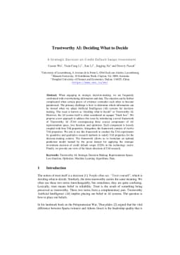 Trustworthy AI: Deciding What to Decide
