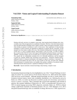VALUED -- Vision and Logical Understanding Evaluation Dataset