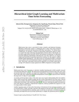 Hierarchical Joint Graph Learning and Multivariate Time Series
  Forecasting