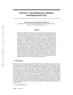 KNVQA: A Benchmark for evaluation knowledge-based VQA