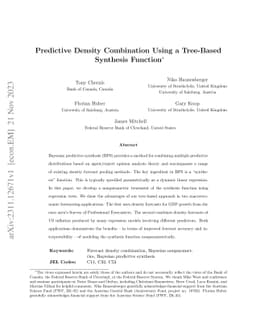 Predictive Density Combination Using a Tree-Based Synthesis Function