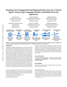 Keeping Users Engaged During Repeated Administration of the Same
  Questionnaire: Using Large Language Models to Reliably Diversify Questions