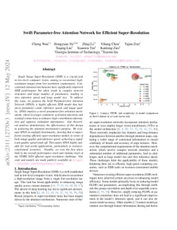 Swift Parameter-free Attention Network for Efficient Super-Resolution