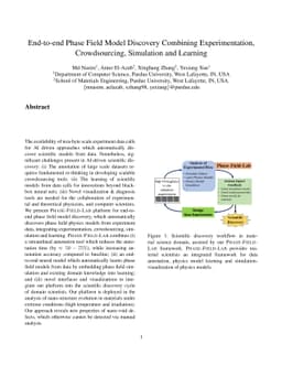 End-to-end Phase Field Model Discovery Combining Experimentation,
  Crowdsourcing, Simulation and Learning