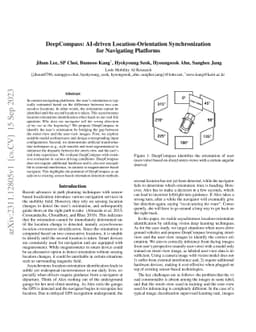DeepCompass: AI-driven Location-Orientation Synchronization for
  Navigating Platforms