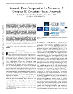Semantic Face Compression for Metaverse: A Compact 3D Descriptor Based
  Approach