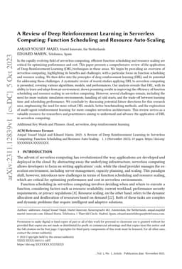 A Review of Deep Reinforcement Learning in Serverless Computing:
  Function Scheduling and Resource Auto-Scaling
