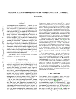 Modular Blended Attention Network for Video Question Answering