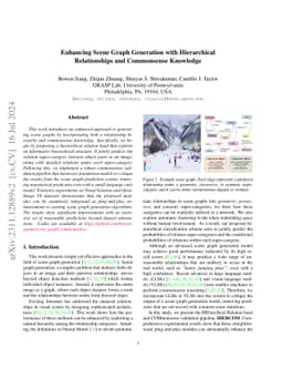 Enhancing Scene Graph Generation with Hierarchical Relationships and
  Commonsense Knowledge