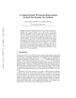 A Compact Dynamic 3D Gaussian Representation for Real-Time Dynamic View
  Synthesis