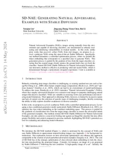 SD-NAE: Generating Natural Adversarial Examples with Stable Diffusion