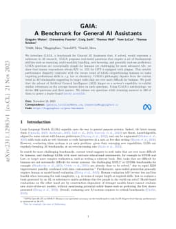 GAIA: a benchmark for General AI Assistants