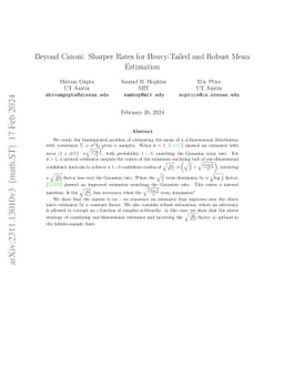 Beyond Catoni: Sharper Rates for Heavy-Tailed and Robust Mean Estimation