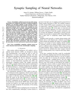 Synaptic Sampling of Neural Networks