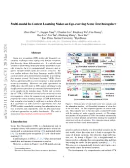 Multi-modal In-Context Learning Makes an Ego-evolving Scene Text
  Recognizer