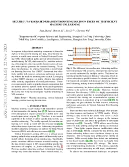 SecureCut: Federated Gradient Boosting Decision Trees with Efficient
  Machine Unlearning