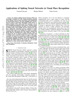 Applications of Spiking Neural Networks in Visual Place Recognition