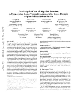 Cracking the Code of Negative Transfer: A Cooperative Game Theoretic
  Approach for Cross-Domain Sequential Recommendation